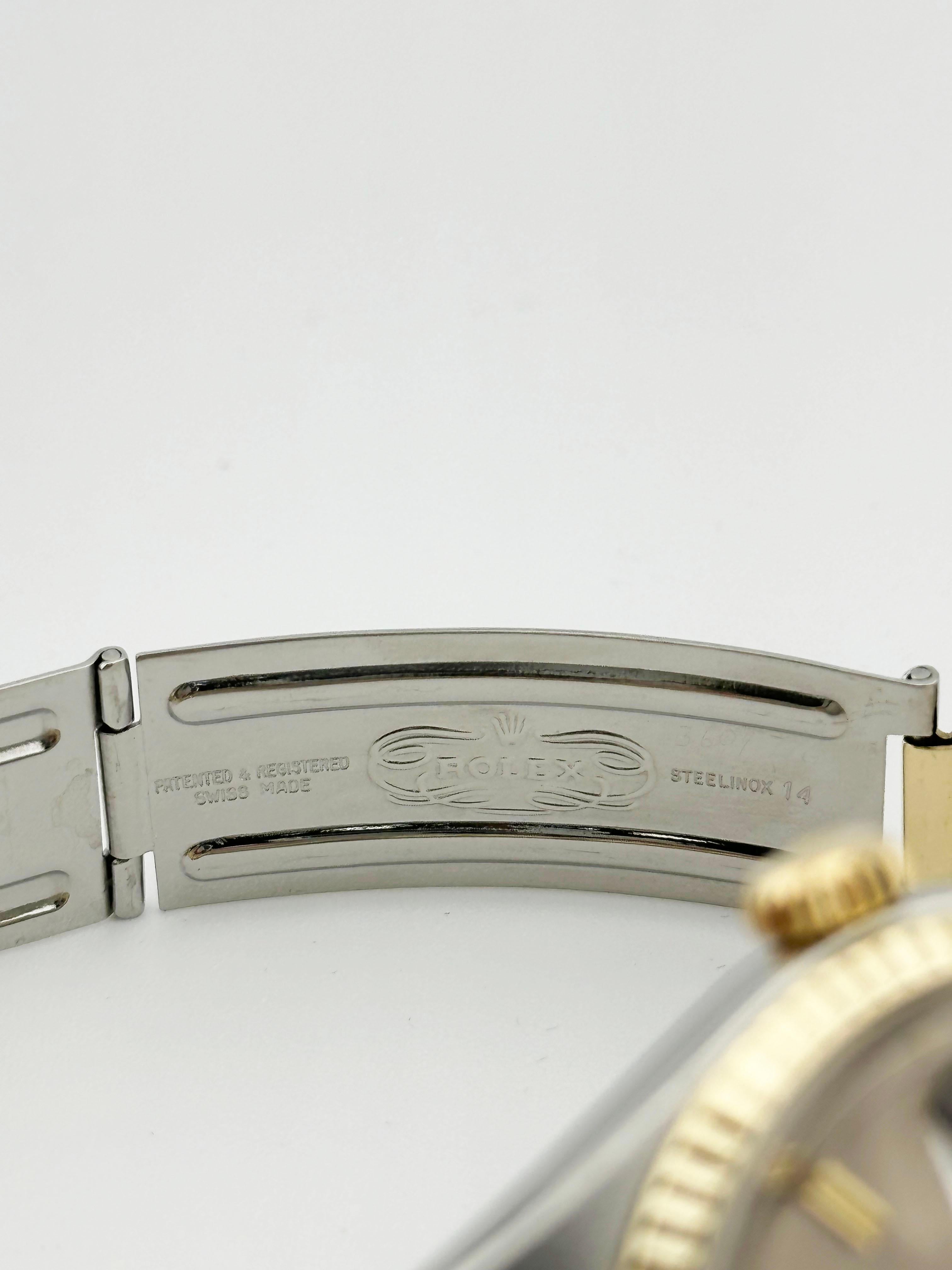 Rolex Datejust 1601 WIDE BOY Bronze Pie Pan Dial 14K Yellow Gold Stainless Steel For Sale 2