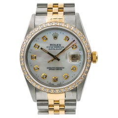 Rolex Datejust 16013 1.65 Carat Diamond Men
s Automatic Watch Mop Dial Two-Tone