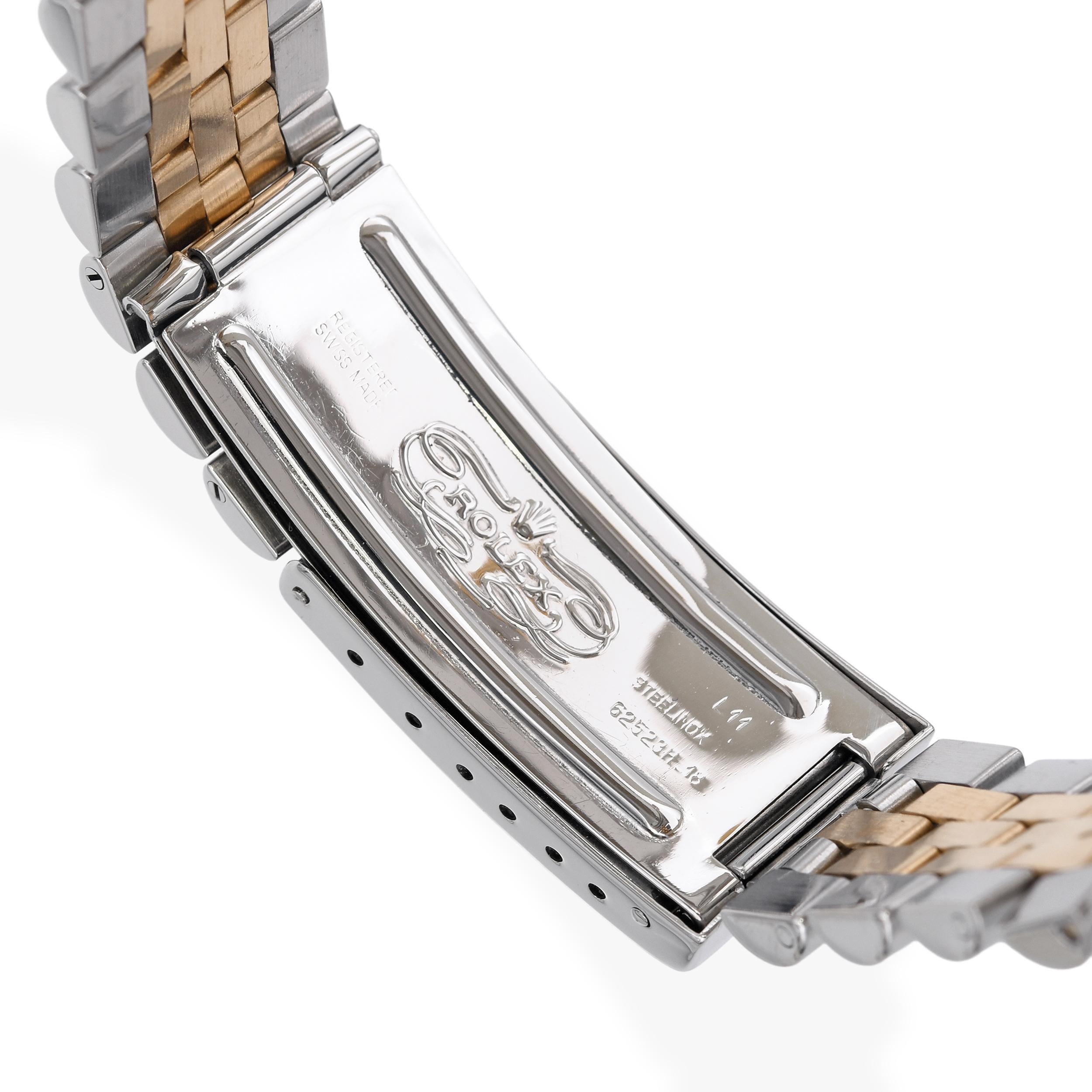 Rolex Datejust 16013 18K Gold Stahl Wandteppich Zifferblatt Herrenuhr im Angebot 3