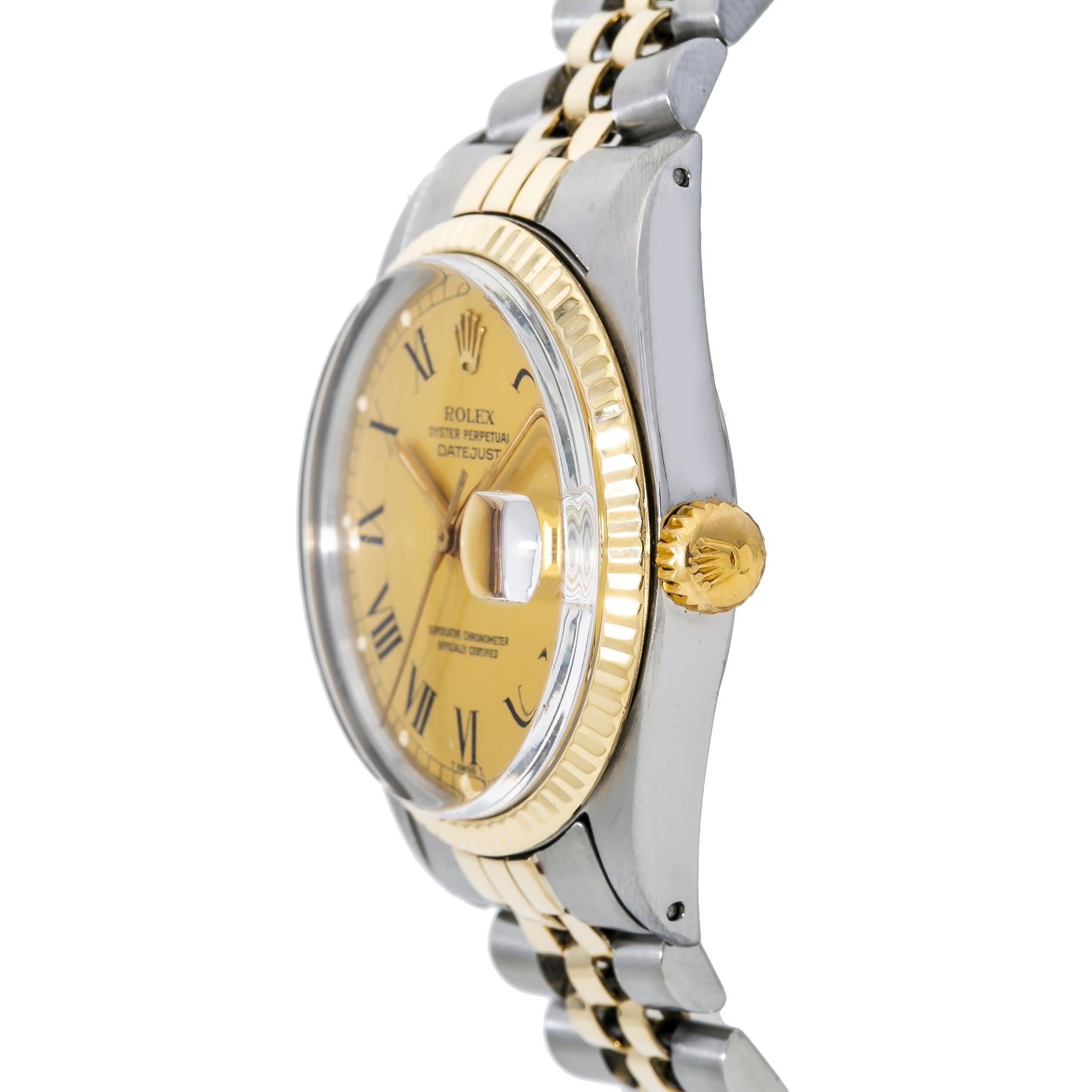 Contemporary Rolex Datejust 16013, Champagne Dial, Certified and Warranty For Sale