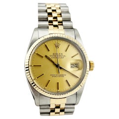 Rolex Datejust 16013 36mm Champagner-Zifferblatt 18K Gelbgold Edelstahl