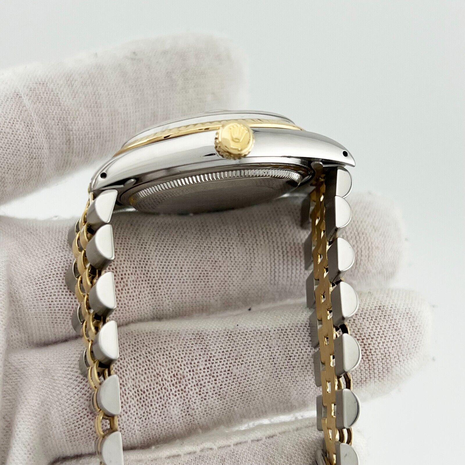 Rolex Datejust 16013 36mm Jubilee Arabic Dial 18K Yellow Gold Stainless Steel For Sale 7