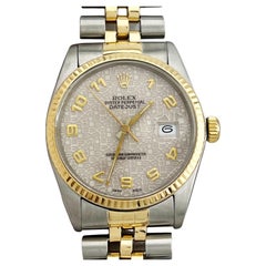 Rolex Datejust 16013 36mm Jubileo Esfera Árabe Oro Amarillo 18K Acero Inoxidable