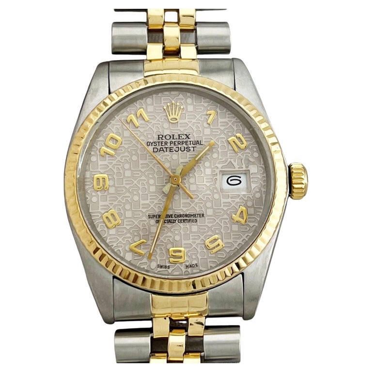 Rolex Datejust 16013 36mm Jubileo Esfera Árabe Oro Amarillo 18K
