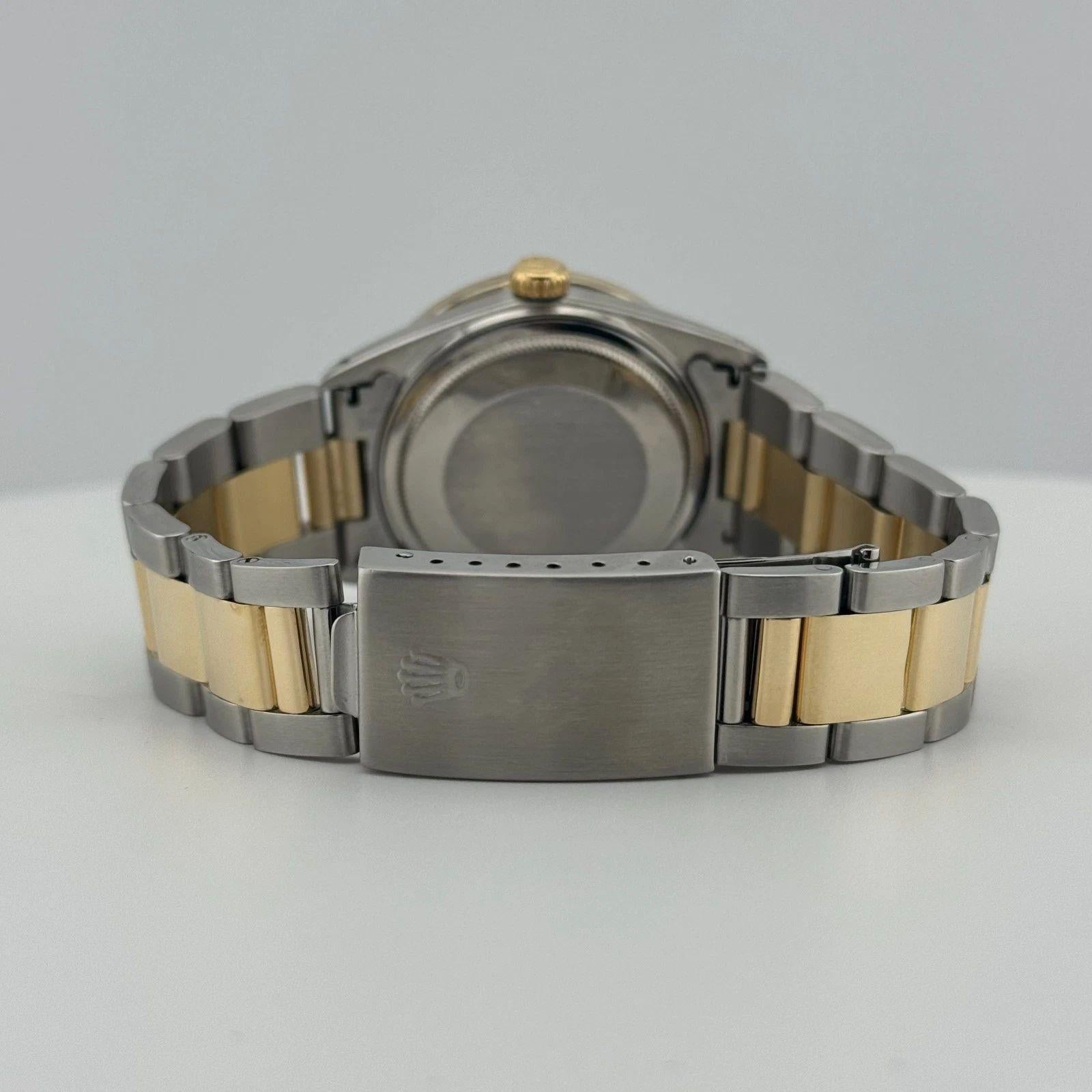 Rolex Datejust 16013 36mm MOP Diamond Dial Diamond Lünette 18K Gelbgold Stahl im Zustand „Hervorragend“ im Angebot in San Diego, CA