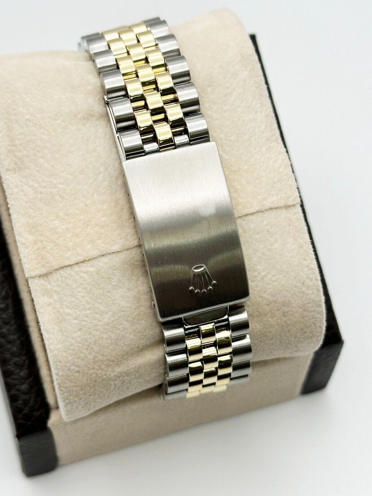 Rolex Datejust 16013 36 mm Silber Zifferblatt Gelbgold Edelstahl im Zustand „Hervorragend“ in San Diego, CA