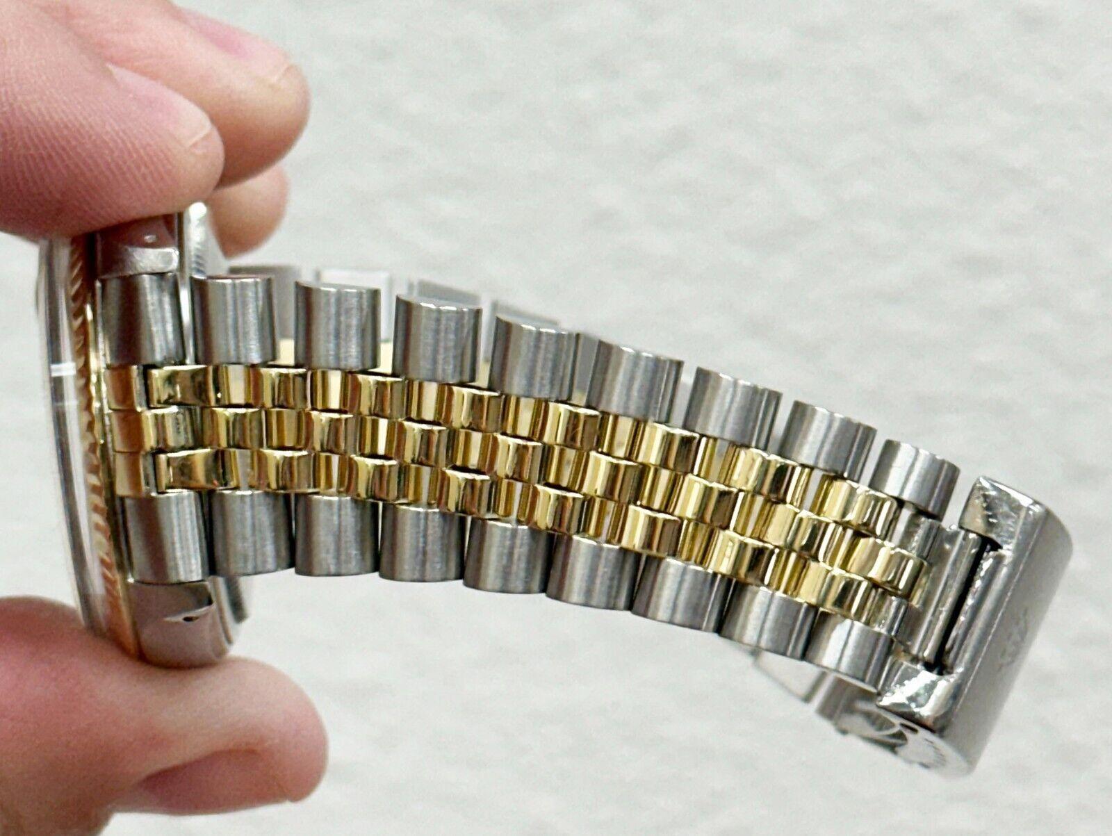 Rolex Datejust 16013 36 mm Silber Zifferblatt Gelbgold Edelstahl 1