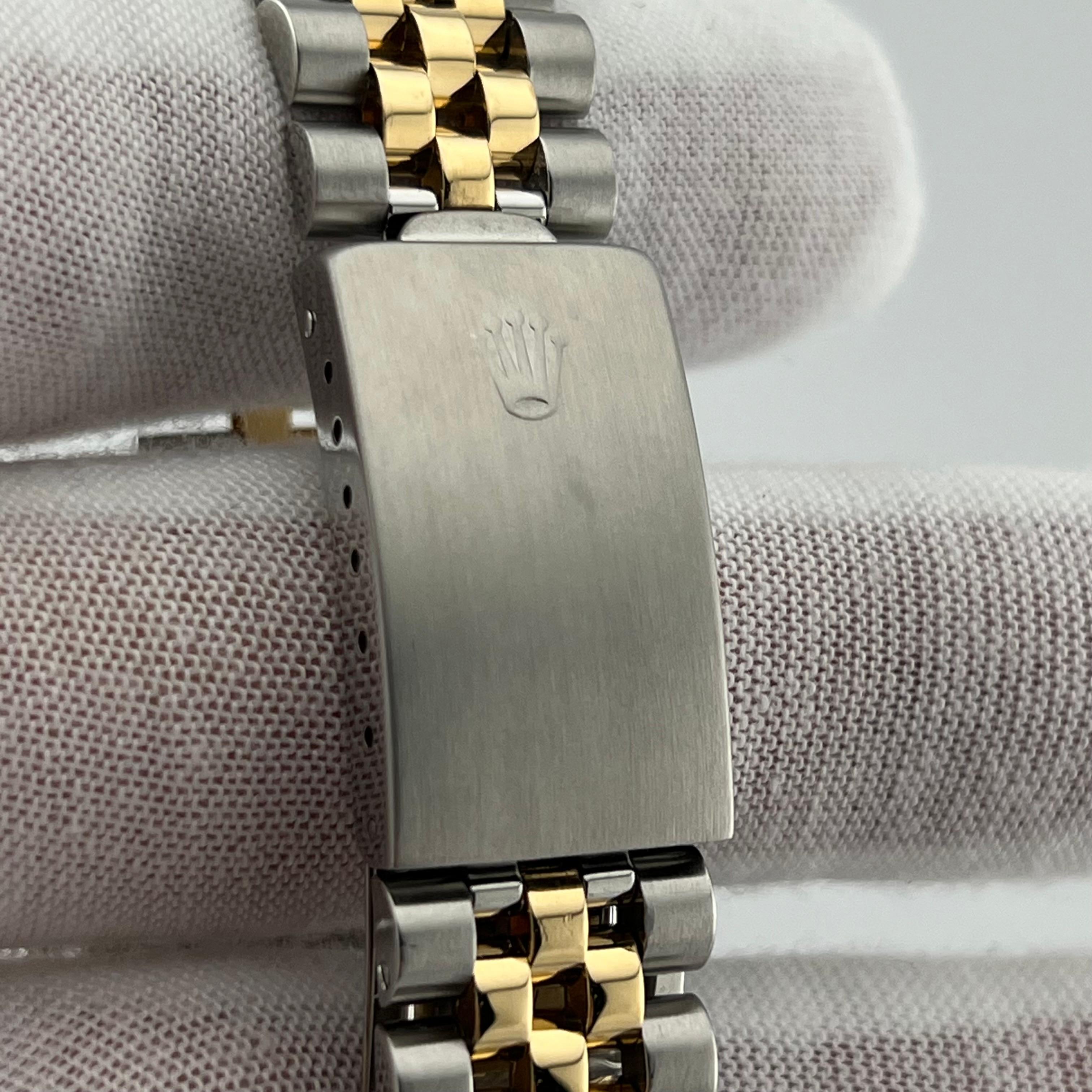 Rolex Datejust 16013 36mm Tahitian MOP Diamond Dial Bezel 18K Yellow Gold Steel 5