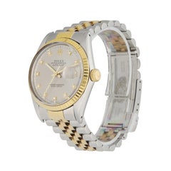 Rolex Datejust 16013 Anniversary Diamond Dial Men's Watch Box Papers