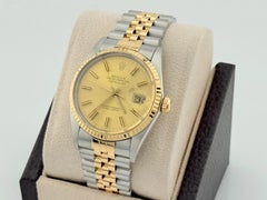 Rolex Datejust 16013 Champagne Dial 18K Yellow Gold Stainless Steel