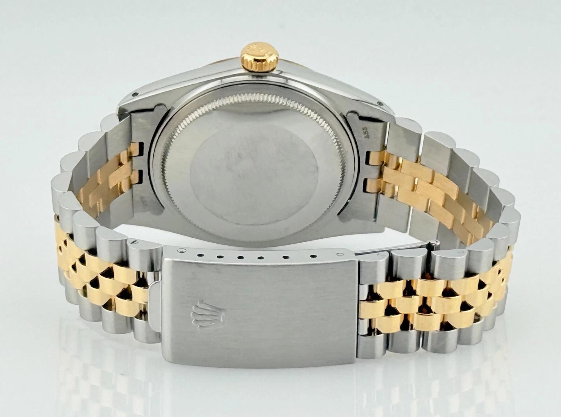 Men's Rolex Datejust 16013 Champagne Dial 18K Yellow Gold Stainless Steel