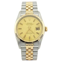 Rolex Datejust 16013 Champagne Dial 18K Yellow Gold Stainless Steel