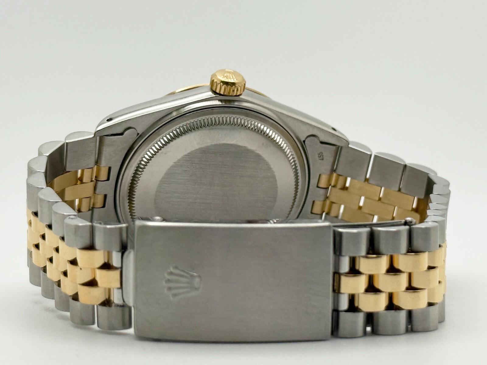 Rolex Datejust 16013 Champagne Cadran romain Or jaune 18K Acier Boîte Papier 36mm 3