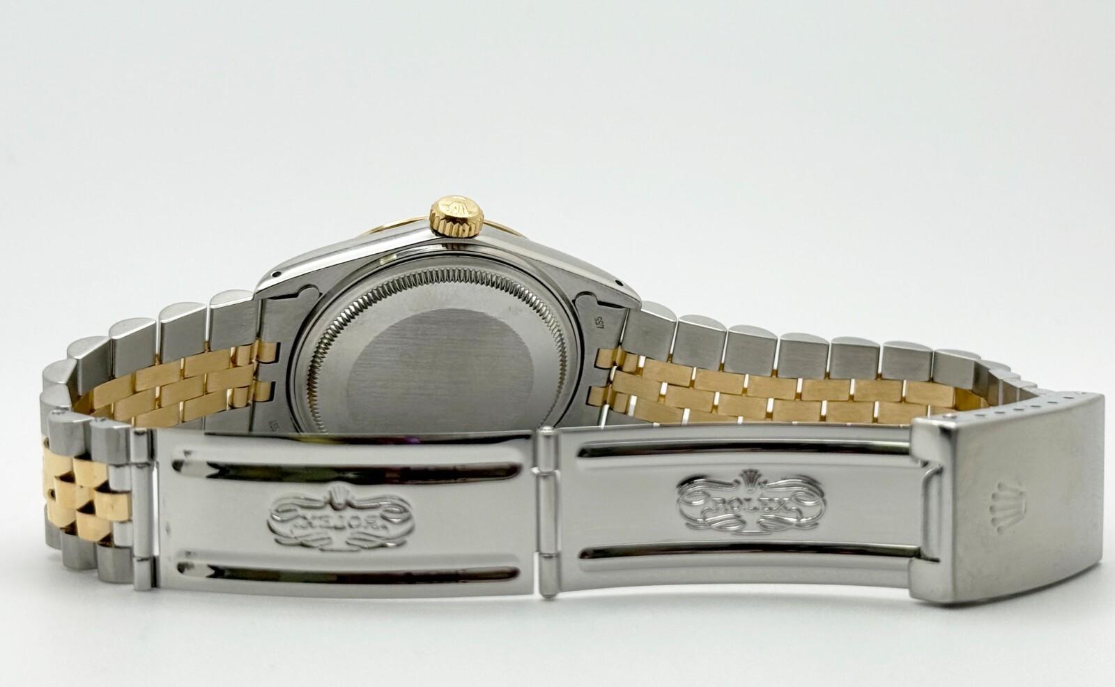 Rolex Datejust 16013 Champagne Cadran romain Or jaune 18K Acier Boîte Papier 36mm 4