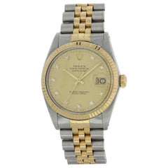 Vintage Rolex Datejust 16013 Diamond Dial Men's Watch