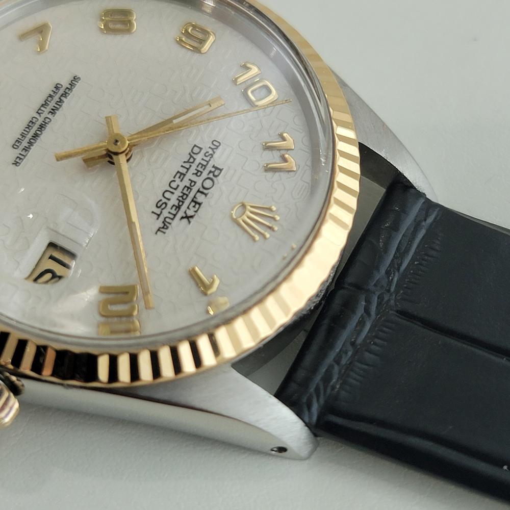 Rolex Datejust 16013 Uomo 36mm 18k SS 1980 Quadrante Computer Automatico RA617B in vendita 3