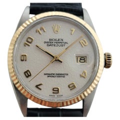Rolex Datejust 16013 Mens 36mm 18k SS 1980s Computer Dial Automatic RA617B