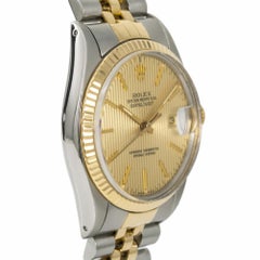 Rolex Datejust 16013 Men’s Automatic Watch Champagne Dial Two-Tone SS