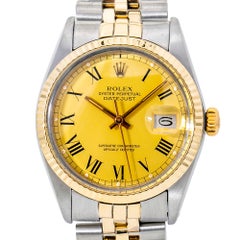 Rolex Datejust 16013 Men's Automatic Watch Two-Tone 18K YG