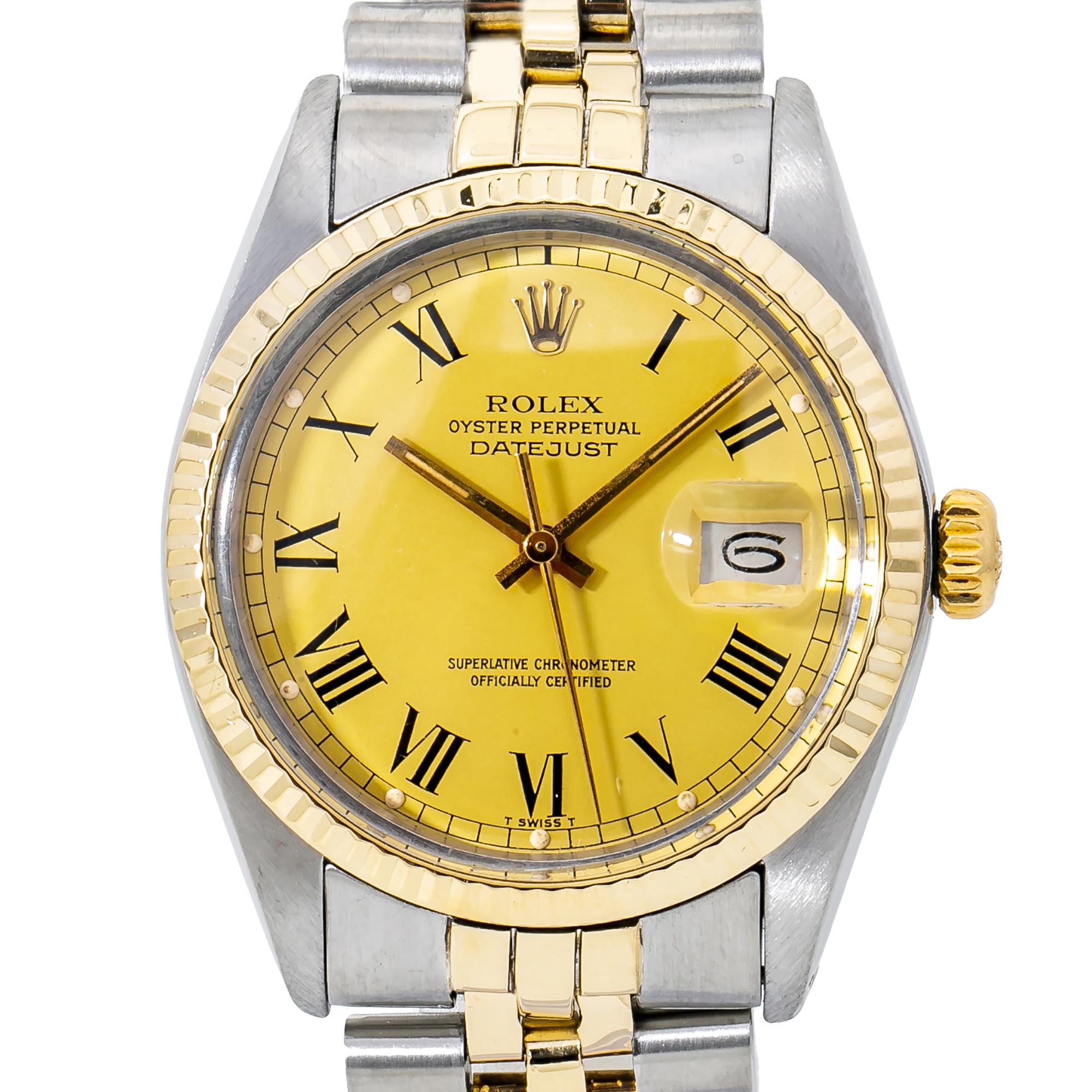 Rolex Datejust 16013 Men's Automatic Watch Two-Tone 18 Karat YG 1