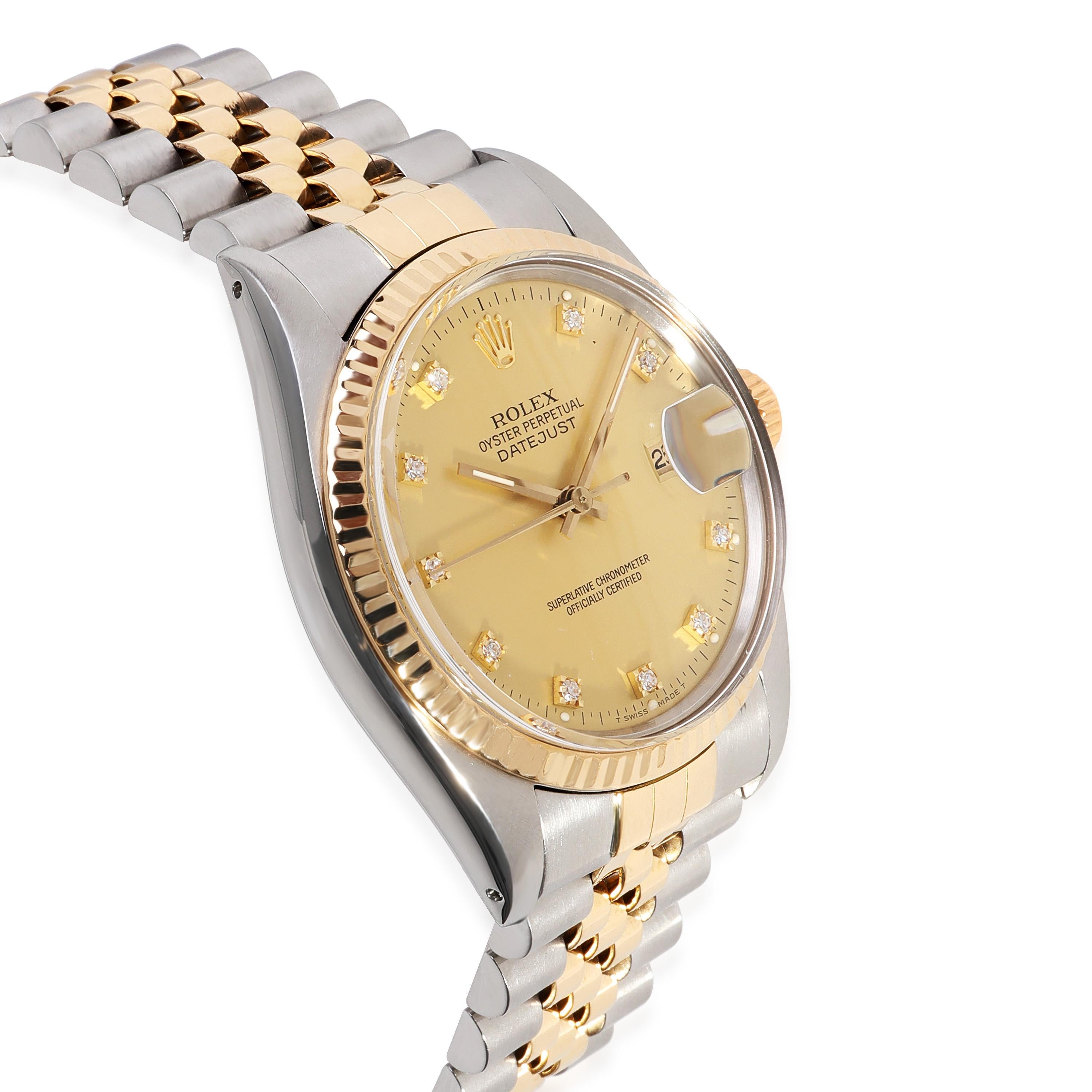 Rolex Datejust 16013 Men's Watch in 18kt Stainless Steel/Yellow Gold In Excellent Condition In New York, NY