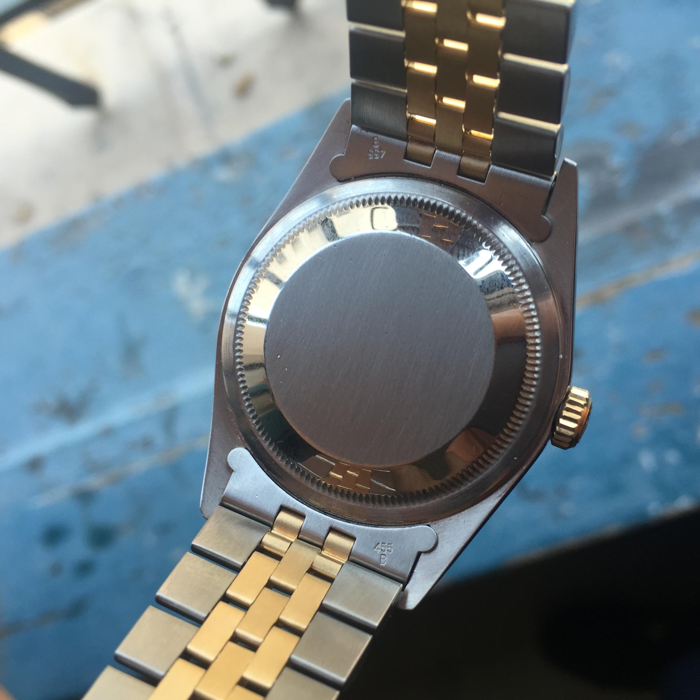 Rolex Datejust 16013 Acero y Oro de 18 Kilates, Esfera Champán o Bisel Diamante en venta 1