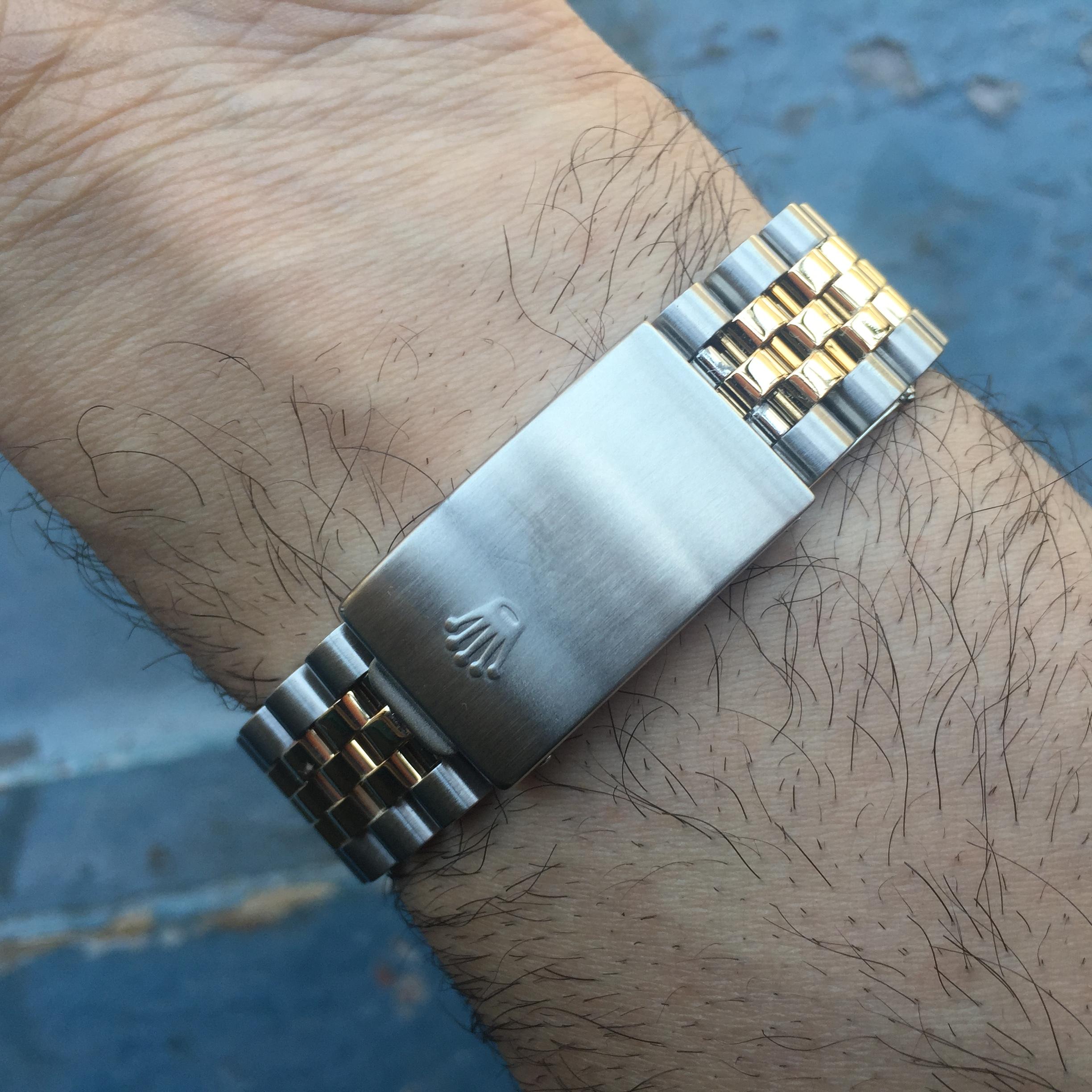 Rolex Datejust 16013 Acero y Oro de 18 Kilates, Esfera Champán o Bisel Diamante en venta 2