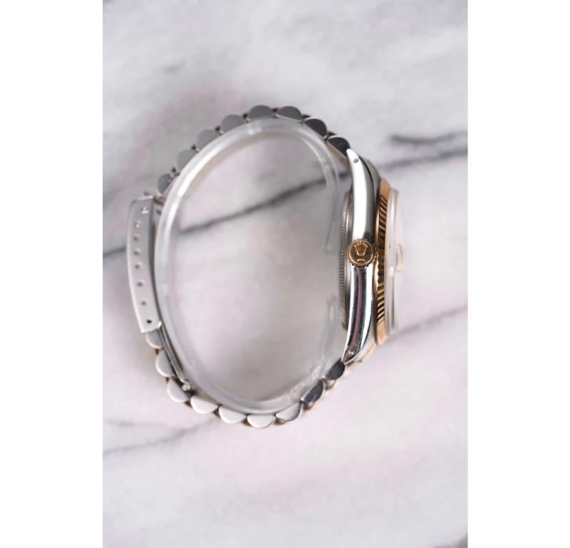 Women's or Men's Rolex Datejust 16013 Tiffany & Co Stamped Watch in 18K yellow gold case, 1980s For Sale
