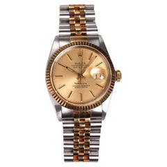 Rolex Datejust 16013 Tiffany & Co Stamped Watch in 18K yellow gold case, 1980s