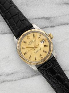 Rolex Datejust 16013 Two-Tone 18K YG Champagne Linen Dial Automatic 36mm