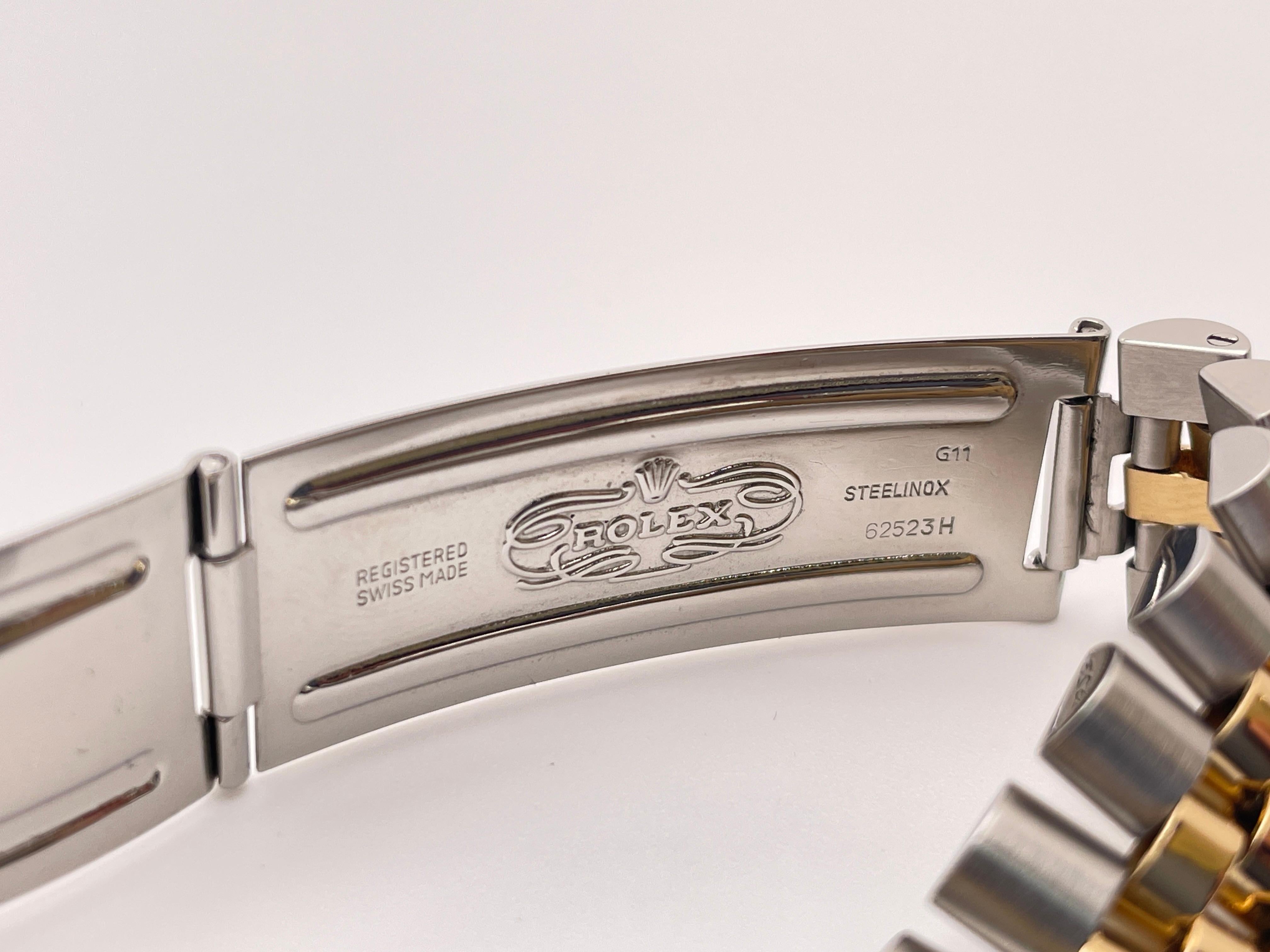 Rolex Datejust 16013 Weißes Zifferblatt zwei Töne Herrenuhr im Angebot 8