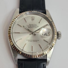 Rolex Datejust 16014 18k White Gold SS 36mm Mens 1970s Vintage Automatic RA613B