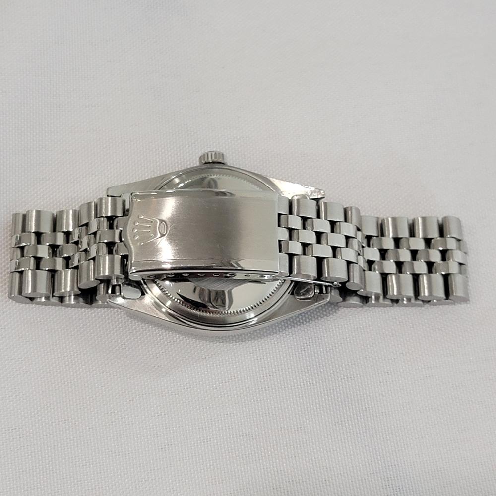 Rolex Datejust 16014 36mm 18k SS Lino Dial Mens Vintage Automático 1970s RA586 en venta 7