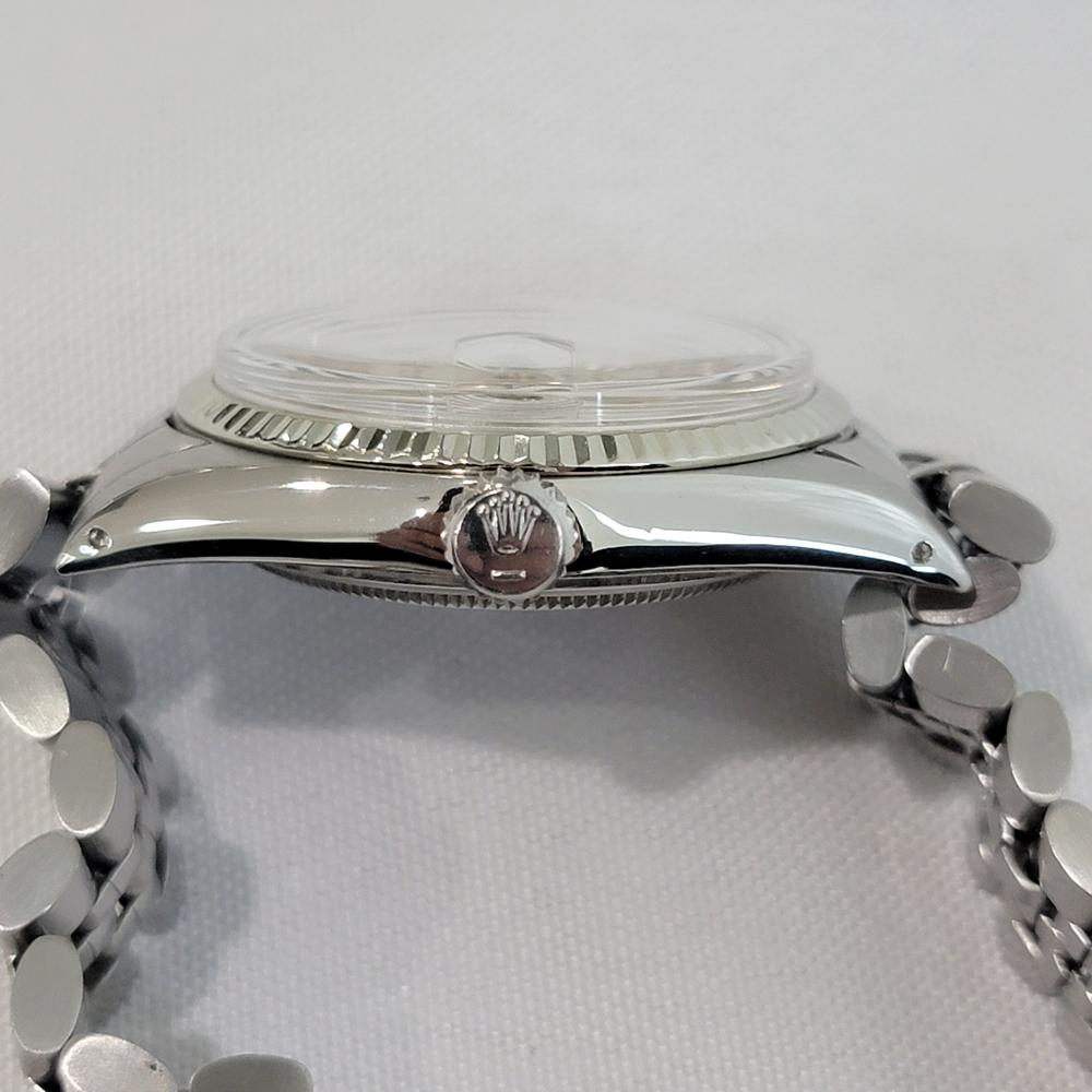 Rolex Datejust 16014 36mm 18k SS Lino Dial Mens Vintage Automático 1970s RA586 en venta 4