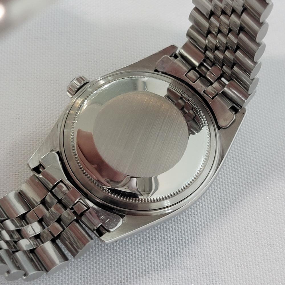 Rolex Datejust 16014 36mm 18k SS Lino Dial Mens Vintage Automático 1970s RA586 en venta 5
