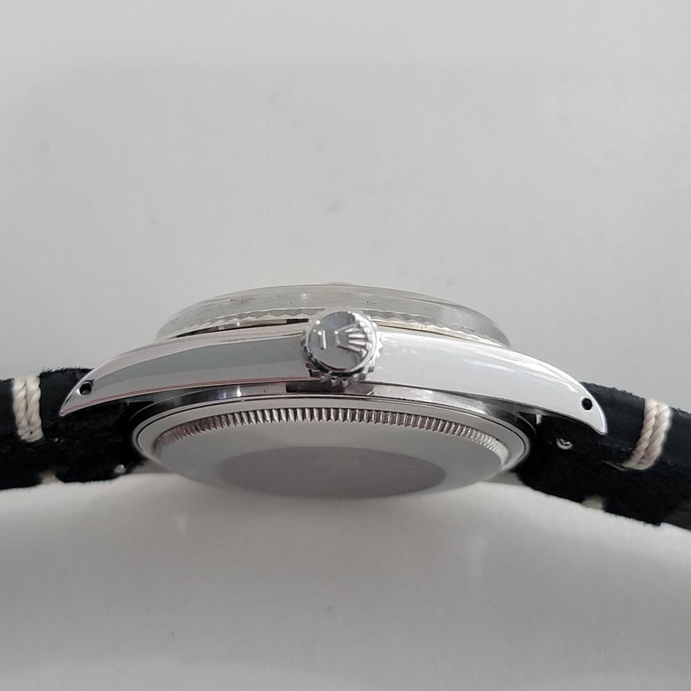 Rolex Datejust 16014 36mm 18k SS Linen Dial Mens Vintage Automatic 1980s RA587 For Sale 5