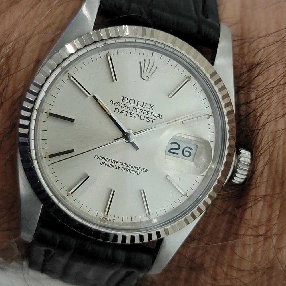 Rolex Datejust 16014 36mm 18k Weißgold SS Herren Vintage Automatic 1980s RA588B im Angebot 10