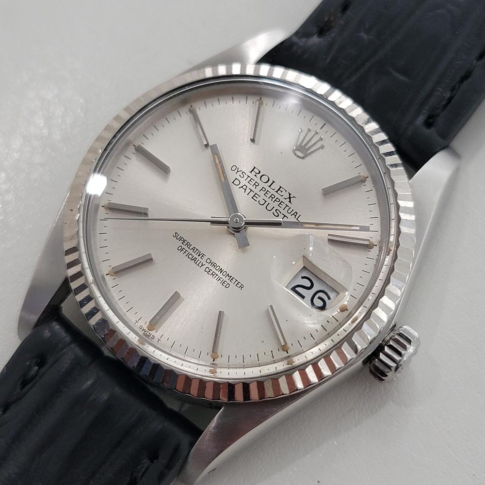 Rolex Datejust 16014 36mm 18k Weißgold SS Herren Vintage Automatic 1980s RA588B im Angebot 1