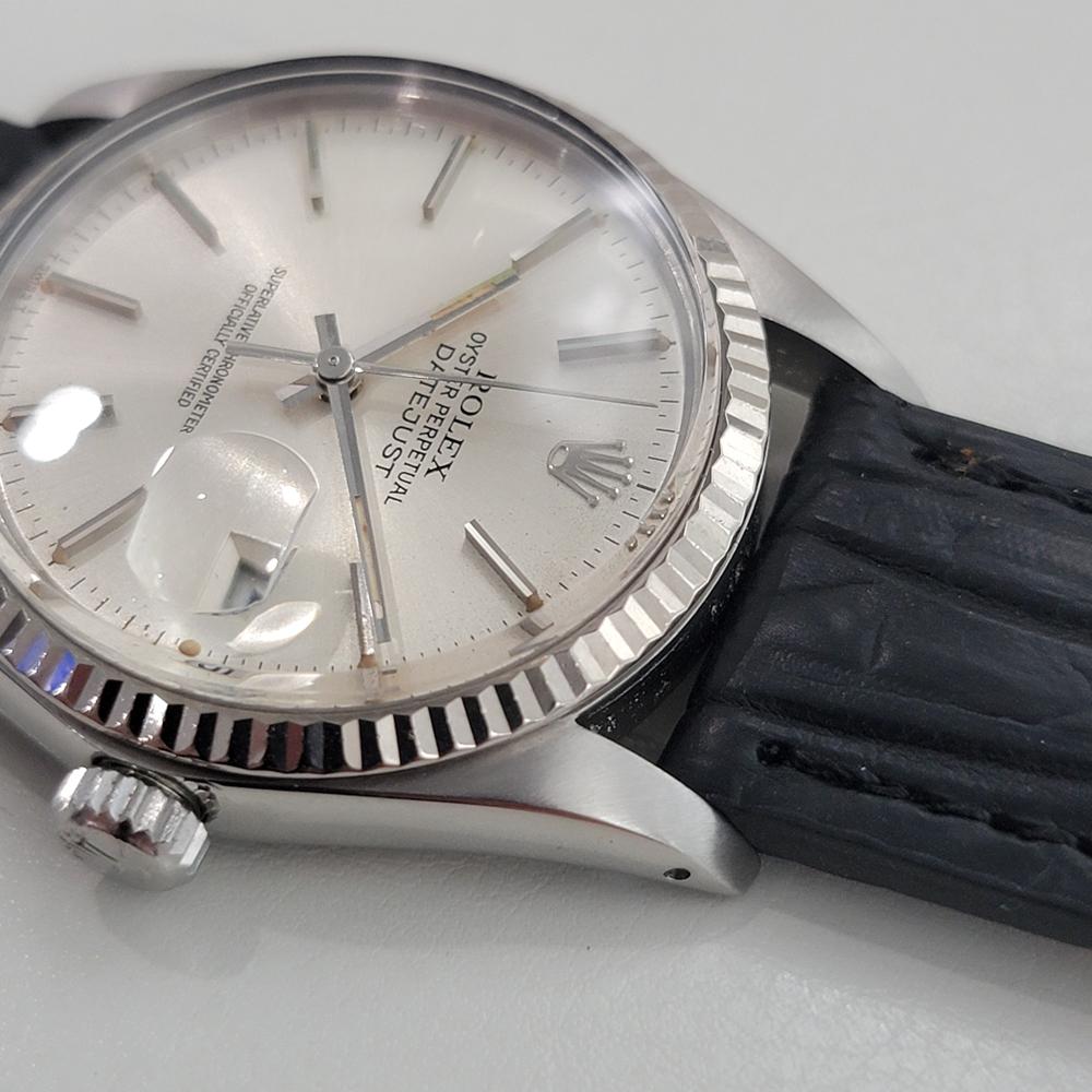 Rolex Datejust 16014 36mm 18k Weißgold SS Herren Vintage Automatic 1980s RA588B im Angebot 3