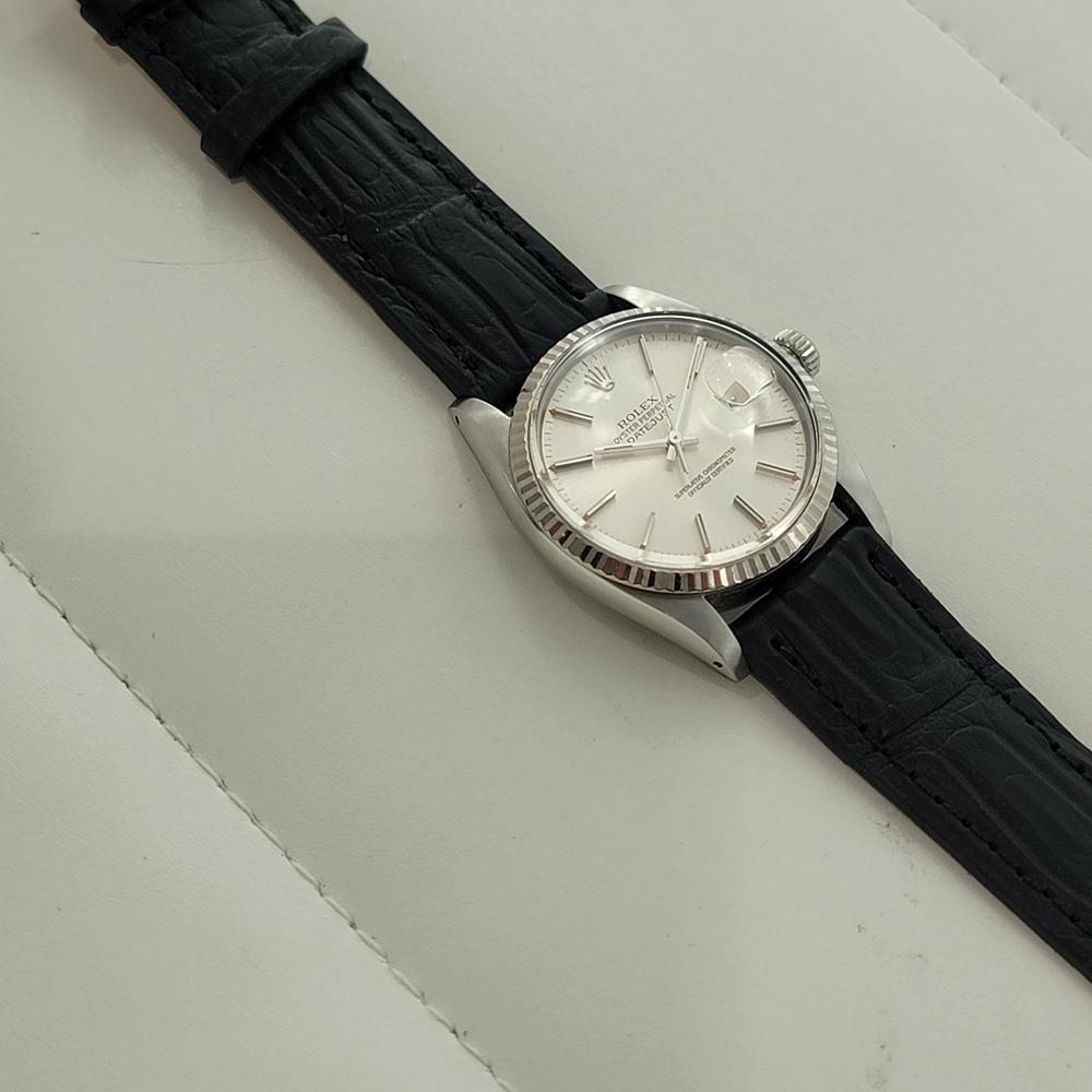 Rolex Datejust 16014 36mm 18k Weißgold SS Herren Vintage Automatic 1980s RA588B im Angebot 4