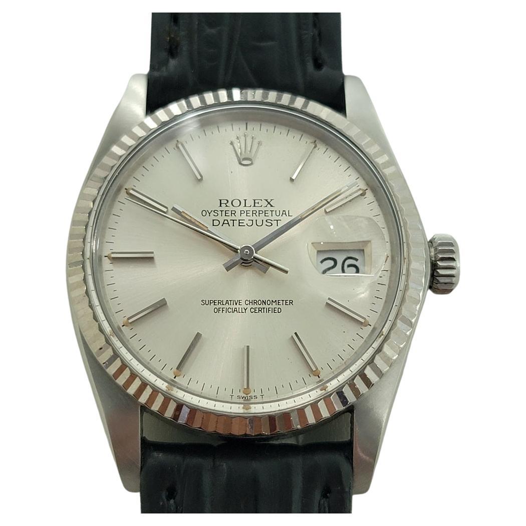 Rolex Datejust 16014 36mm 18k Weißgold SS Herren Vintage Automatic 1980s RA588B im Angebot