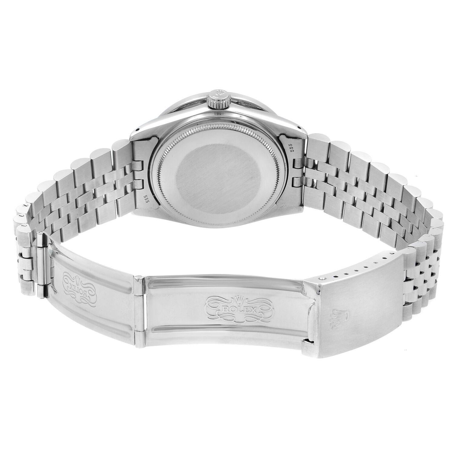 Rolex Datejust 16014 Custom Diamonds Aprrox 1.5 Ct Steel Automatic Men's Watch 3