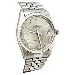 Vintage Rolex Datejust 16014 Roman Dial Stainless Steel Jubilee Band