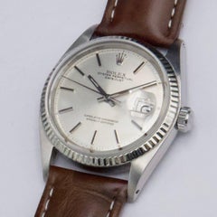 Rolex Datejust 16014 Silver Dial Stainless Steel Mens Watch