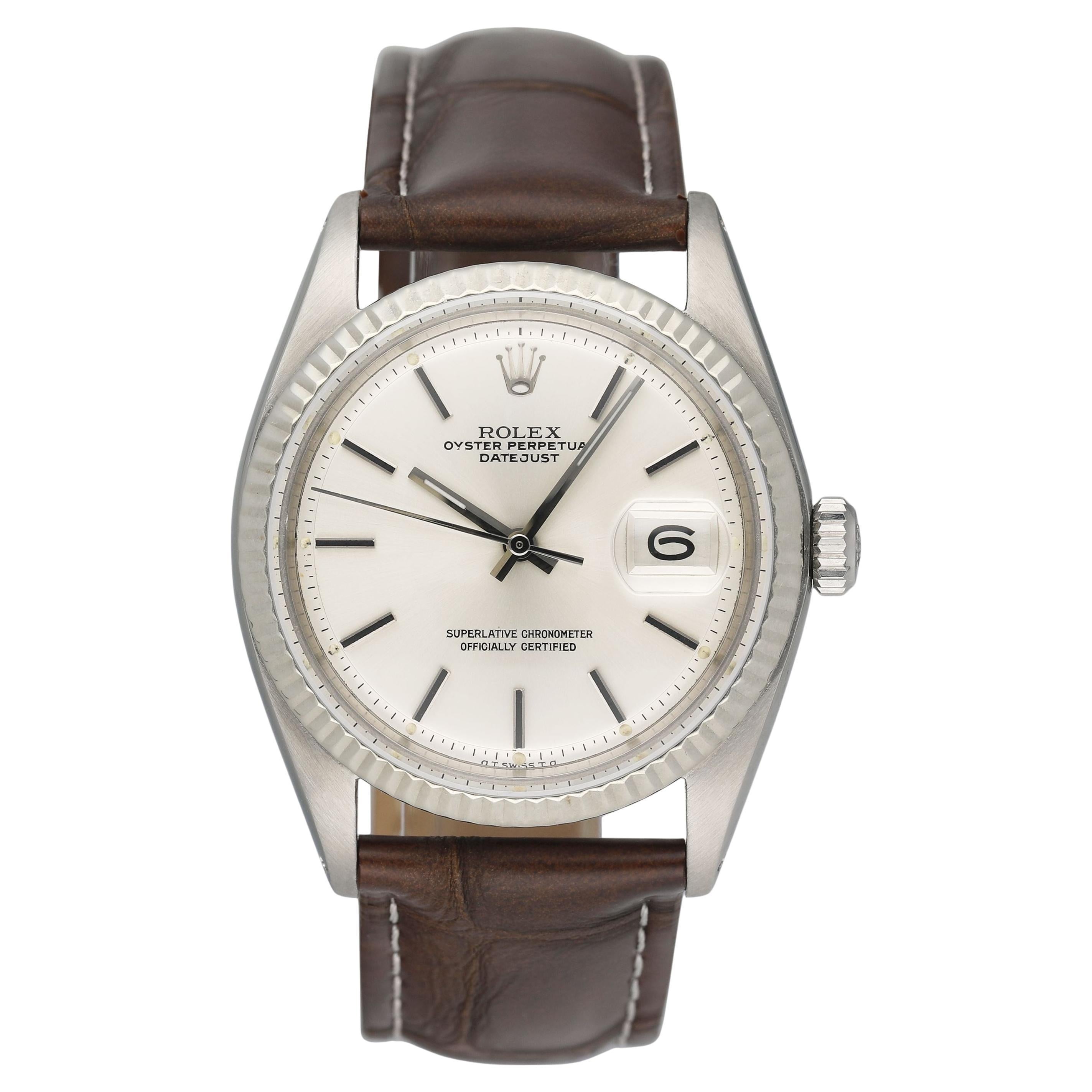 Rolex Datejust 16014 Quadrante argento Orologio da uomo in acciaio inossidabile in vendita