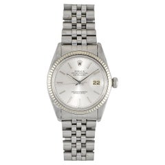 Reloj Rolex Datejust 16014 esfera plateada, años 80