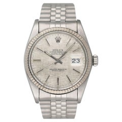 Rolex Datejust 16014 Siver Linen Dial Steel Mens Watch Rolex Datejust 16014 Siver Linen Dial Steel Mens Watch
