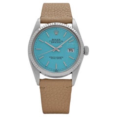 Rolex Datejust 16014 Quadrante turchese aftermarket in acciaio inossidabile