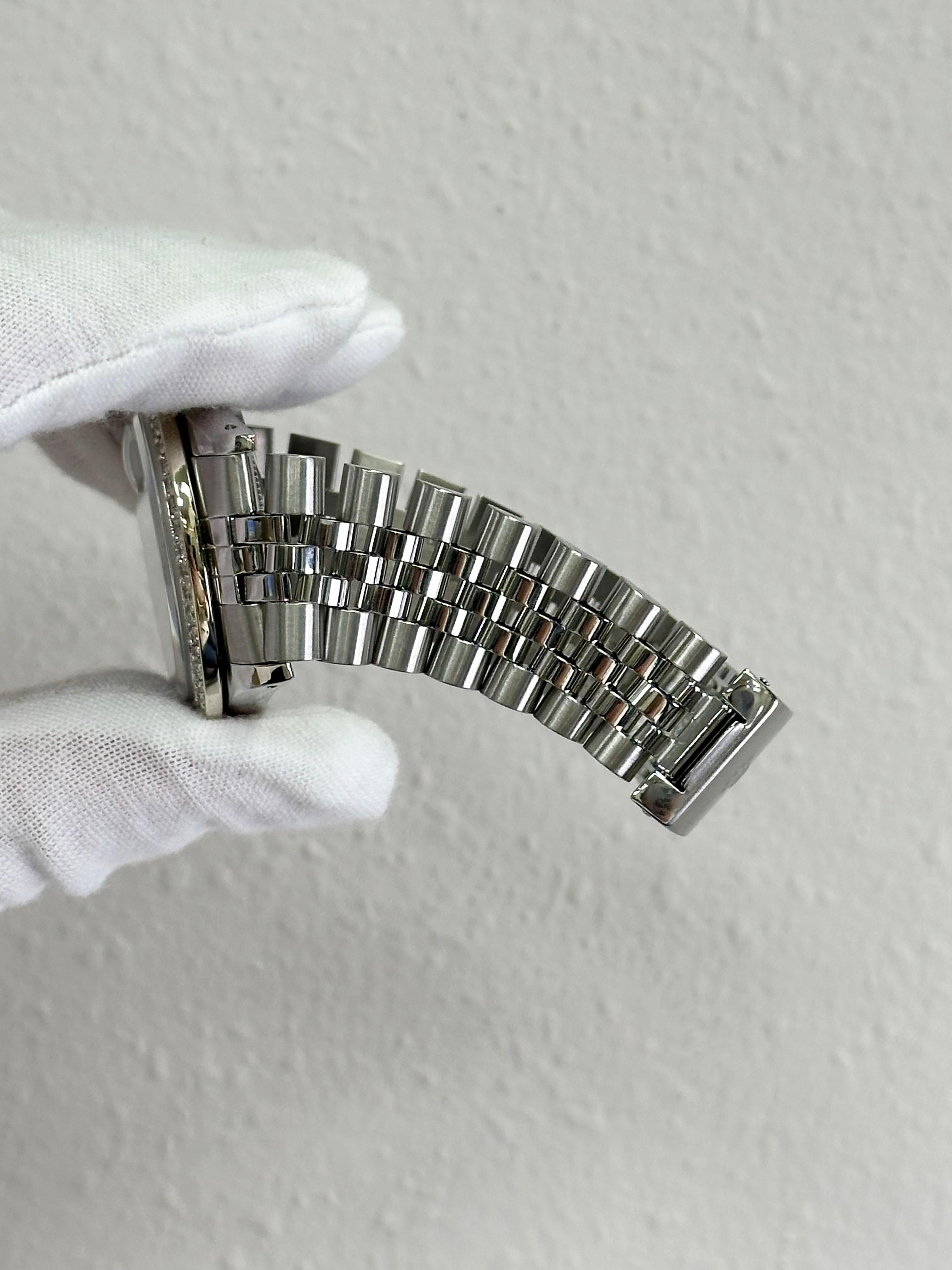 Rolex Datejust 1603 36 mm Blau MOP Diamant Zifferblatt Diamant Lünette Edelstahl 3