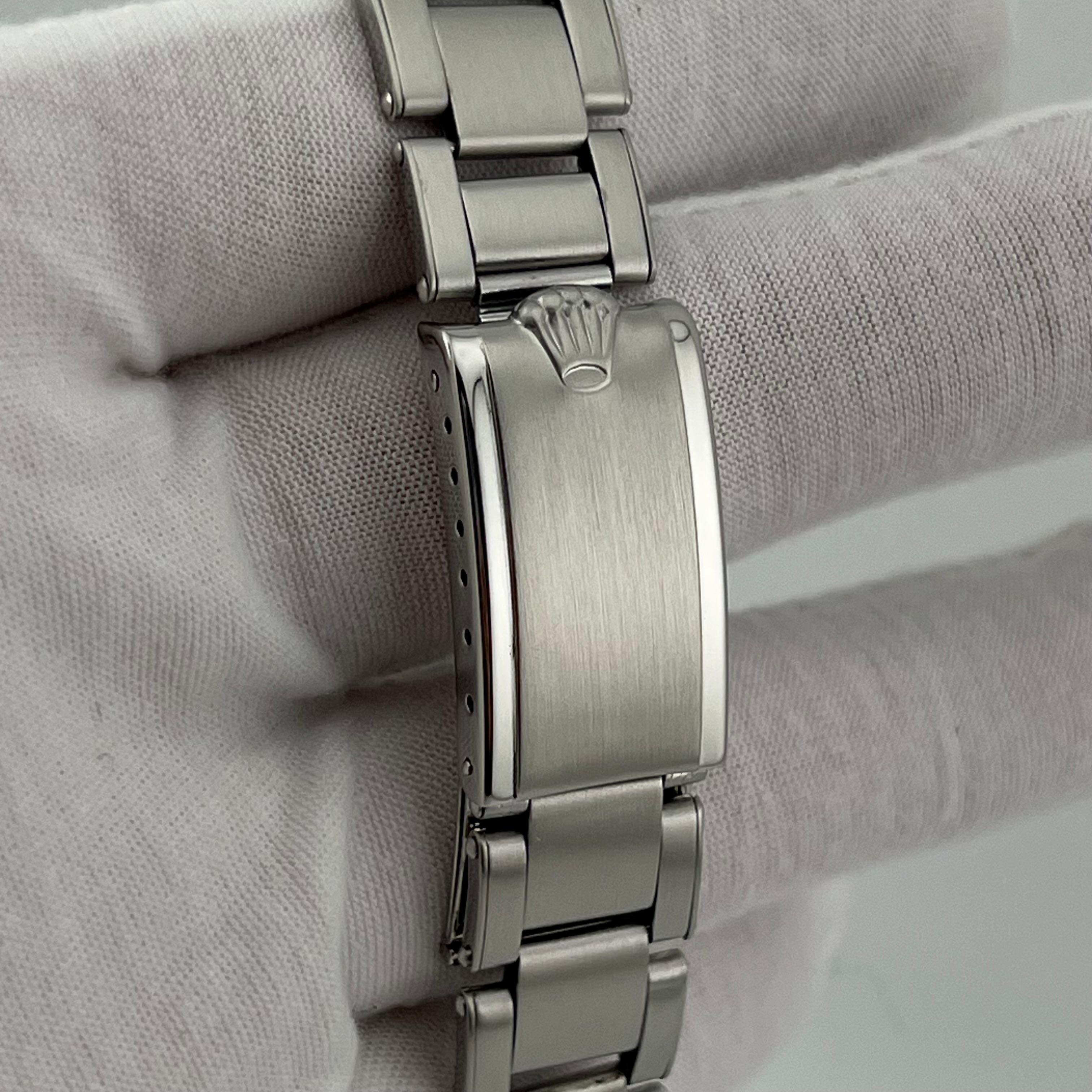Rolex Datejust 1603 36mm Quadrante Argento Acciaio Inox Scatola di Carta in vendita 10